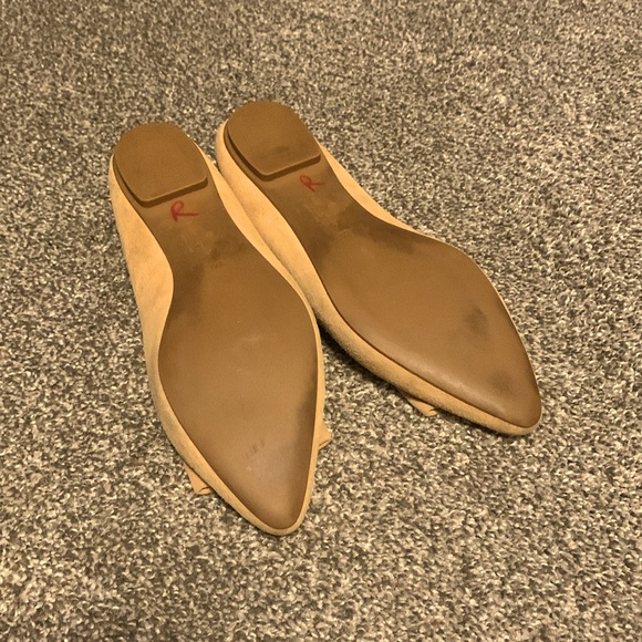 Used Kate Spade Norah Suede Pointy Flats Tan Size 10 - Picture 4 of 9